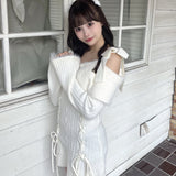 オフショルニットワンピース