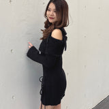 オフショルニットワンピース