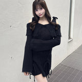 オフショルニットワンピース