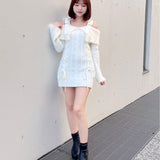 オフショルニットワンピース