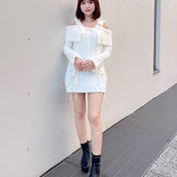 オフショルニットワンピース