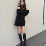 オフショルニットワンピース