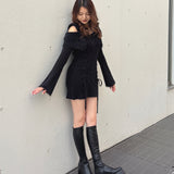 オフショルニットワンピース