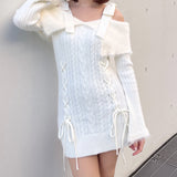 オフショルニットワンピース