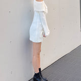 オフショルニットワンピース