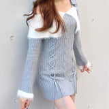 オフショルニットワンピース