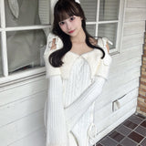 オフショルニットワンピース