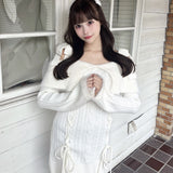 オフショルニットワンピース