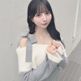 オフショルニットワンピース