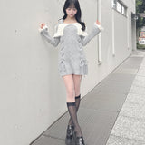 オフショルニットワンピース