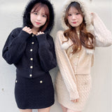 ファー付きケーブルパーカー