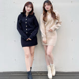 ファー付きケーブルパーカー