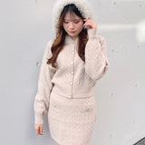 ファー付きケーブルパーカー