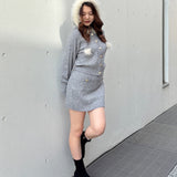 ファー付きケーブルパーカー