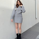 ファー付きケーブルパーカー