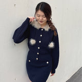 ファー付きケーブルパーカー