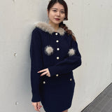 ファー付きケーブルパーカー