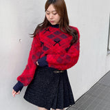 ベロアリボンシャギーニット