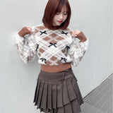 ベロアリボンシャギーニット