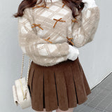 ベロアリボンシャギーニット