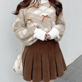 ベロアリボンシャギーニット