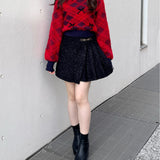 ベロアリボンシャギーニット