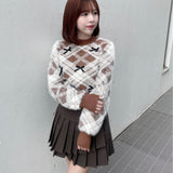 ベロアリボンシャギーニット