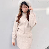 ケーブルニットスカート