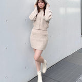 ケーブルニットスカート