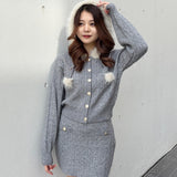 ケーブルニットスカート