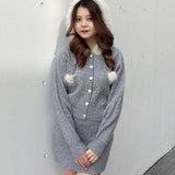 ケーブルニットスカート