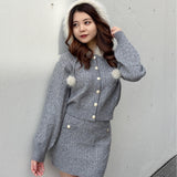 ケーブルニットスカート