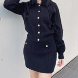 ケーブルニットスカート