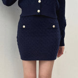 ケーブルニットスカート