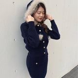 ケーブルニットスカート