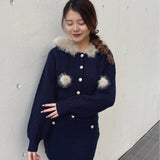 ケーブルニットスカート