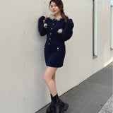 ケーブルニットスカート