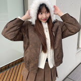 ファー衿ブルゾン