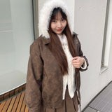 ファー衿ブルゾン