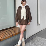 ファー衿ブルゾン