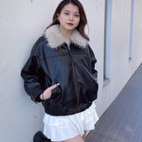 ファー衿ブルゾン
