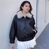 ファー衿ブルゾン