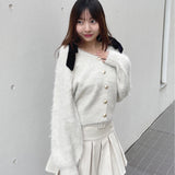 ベロアリボンカーデ