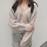 ベロアリボンカーデ