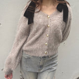 ベロアリボンカーデ