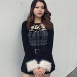 ファー付きボレロ風トップス