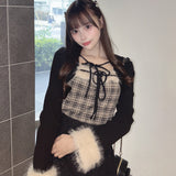 ファー付きボレロ風トップス