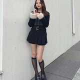 ファー付きボレロ風トップス