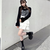 ファー付きボレロ風トップス