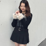 ファー付きボレロ風トップス